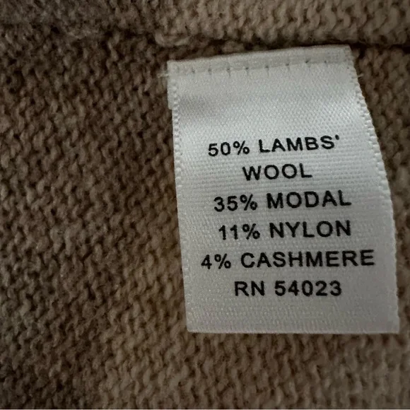 🩶 BANANA REPUBLIC women’s hooded cardigan size medium gray and tan stripes - Picture 11 of 11